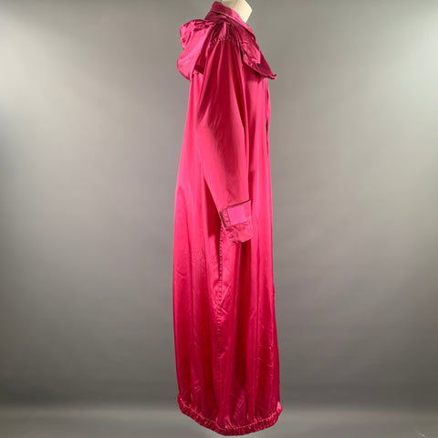 TOM FORD Size S Pink Silk Blend Zip  Snaps Coat