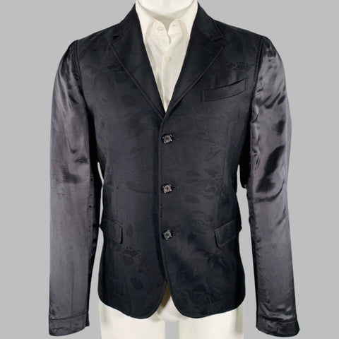 ALEXANDER MCQUEEN Veste de sport en jacquard de laine mélangée noire Taille 40
