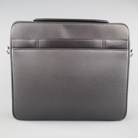 LOUIS VUITTON Black Leather ODESSA ARDOISE Computer Briefcase Bag