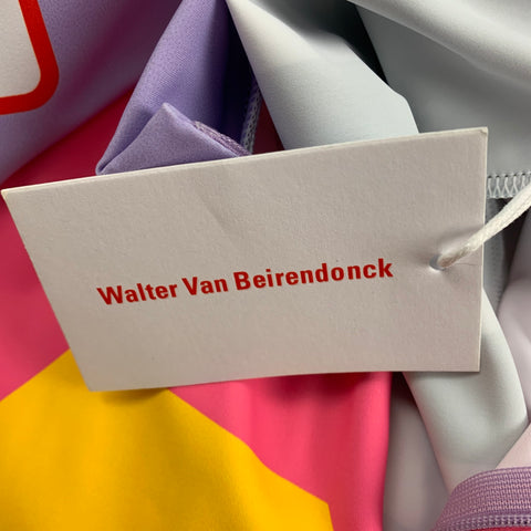 WALTER VAN BEIRENDONCK SS23 Size M Black Graphic Nylon Jersey Bike Top
