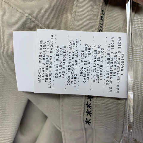 ERMENEGILDO ZEGNA Size 33 Beige Cotton Blend Straight Jeans