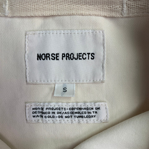 NORSE PROJECTS Size S Lund Cream Cotton Natural Dyed Half Placket Pullover