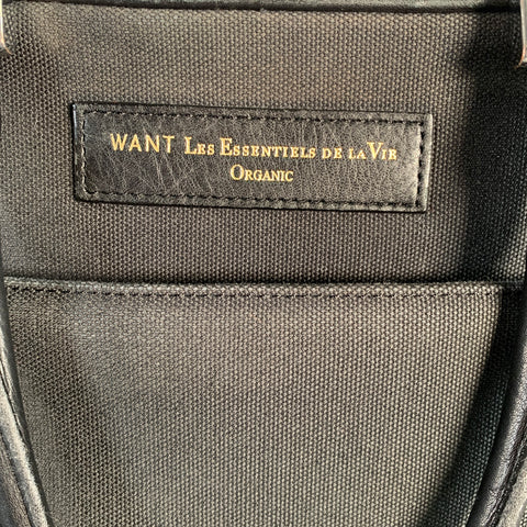 WANT LES ESSENTIELS DE LA VIE Black Cotton Laptop Bag