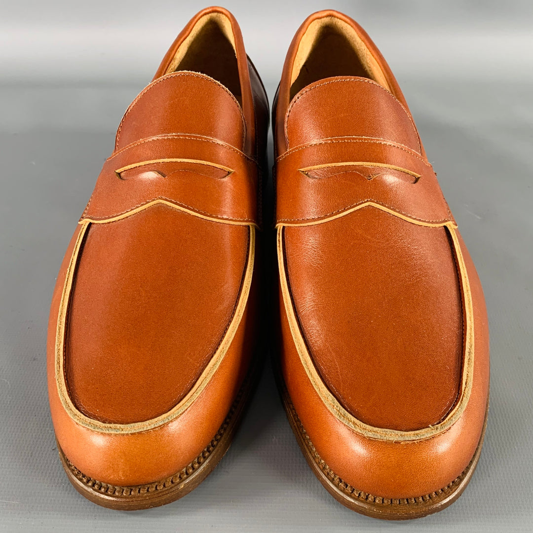 TRICKER'S Size 8.5 -Chicago- Brown Tan Leather Penny Loafers