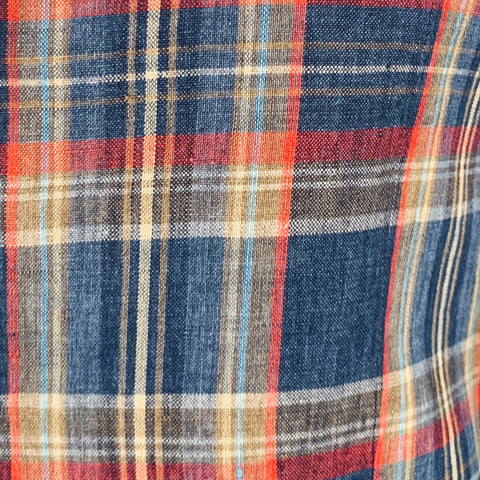 BURBERRY LONDON Size XXS Blue Multi Color Plaid Linen Sport Coat