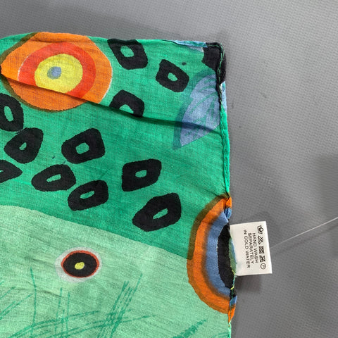FREE SPIRIT Green Geometric Cotton Scarves