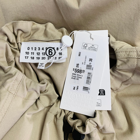 MAISON MARGIELA Size XS Khaki Cotton Cargo Pockets Dress