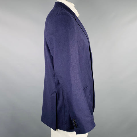 PAUL SMITH Size 42 Navy Wool Cashmere Notch Lapel Sport Coat