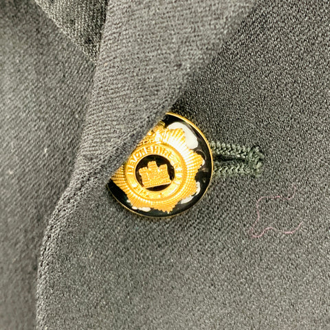 GIANNI VERSACE Size 40 Black Wool Single Breasted Jacket
