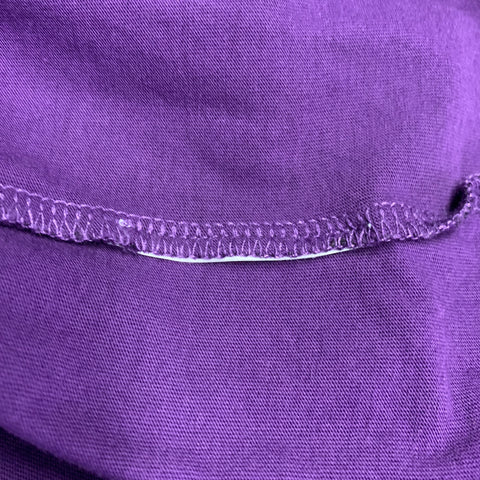 VERSACE JEANS Size L Purple Black Print Crew Neck T-shirt