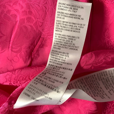 BALENCIAGA Size 34 Pink Viscose Jacquard Pajama Set