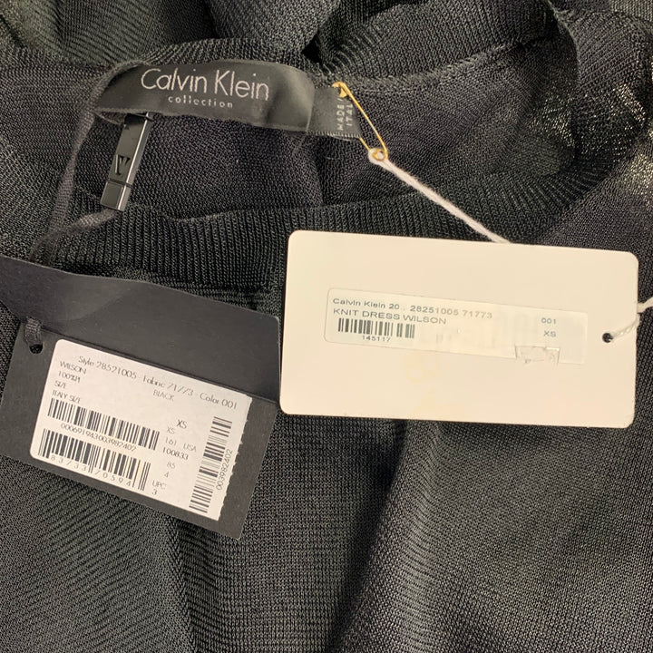 CALVIN KLEIN COLLECTION Size XS Wilson Black Mesh T-Shirt Dress