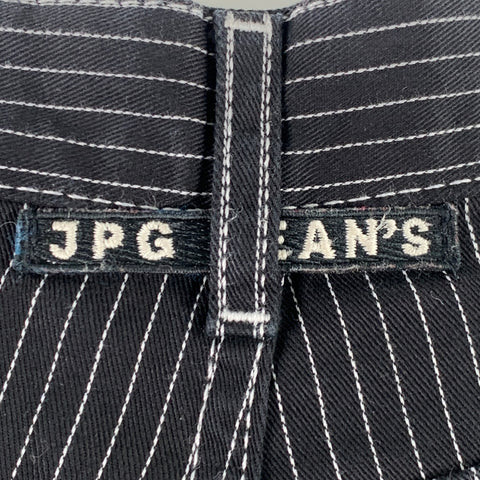 JEAN PAUL GAULTIER Size 27 Black White Cotton Blend Stripe Casual Pants