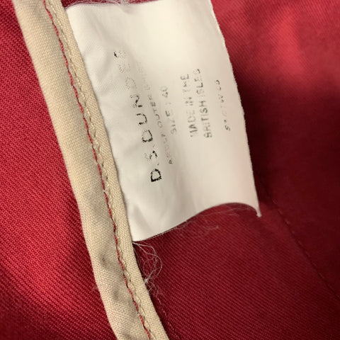 D.S.DUNDEE Size 40 Red Brick Cotton Patch Pockets Jacket