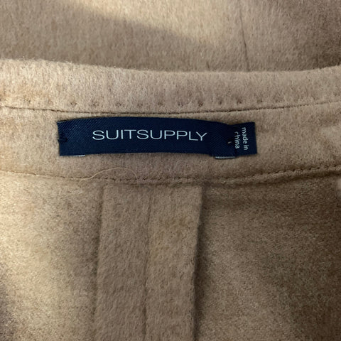 SUIT SUPPLY Chest Size 36 Tan Khaki Camel Hair Double Breasted Sport Coat