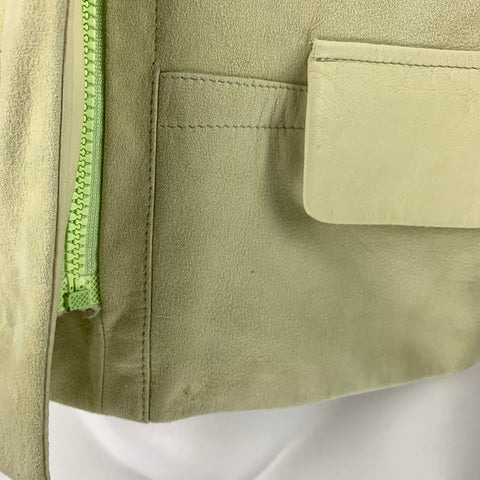 NO BRAND Size S Yellow Suede Reversible Jacket Blazer