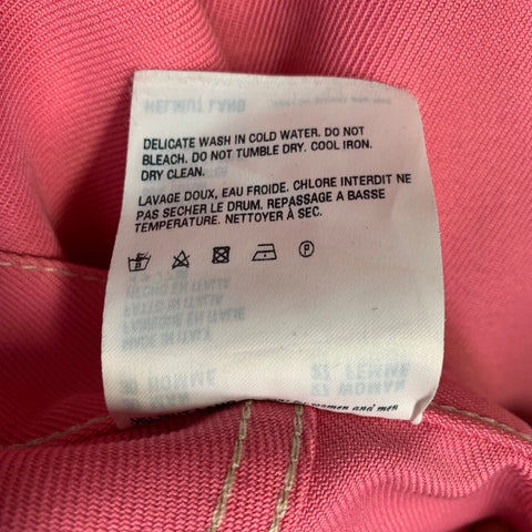 HELMUT LANG Size 30 Pink Cotton Blend Slim Straight Button Fly Jeans