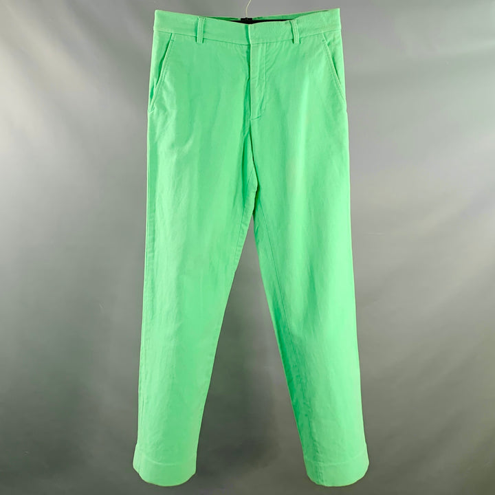 SIES MARJAN Size 30 Green Mint Twill Cotton Velvet Straight Casual Pants