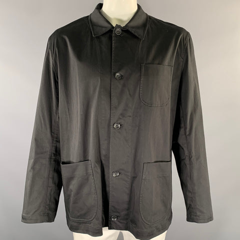 RAG & BONE Chest Size XXL Black Cotton Blend Chore Coat