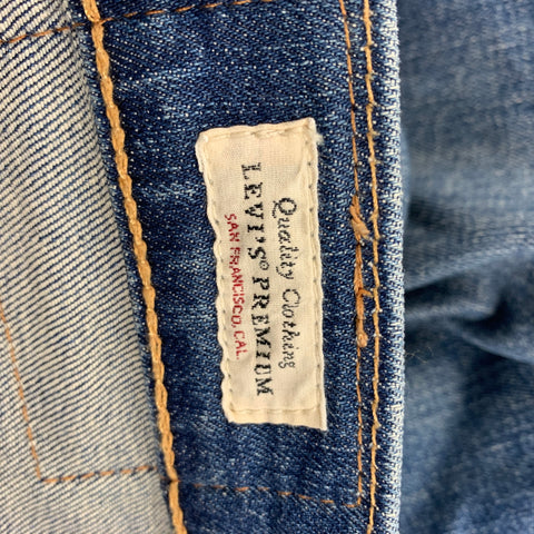 LEVI'S PREMIUM Taille 29 Jean en coton lavé bleu