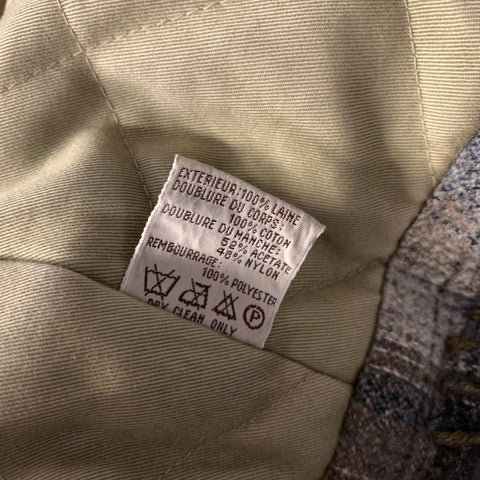 JOSEPH ABBOUD Size M Black Tan Plaid Wool Coat