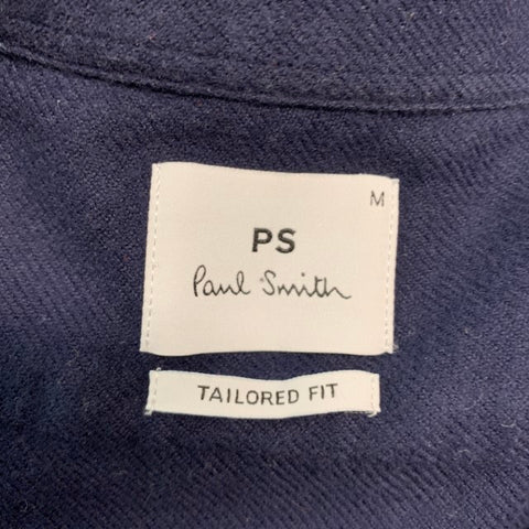 PAUL SMITH Size M Navy Twill Cotton Long Sleeve Shirt