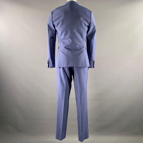 PAUL SMITH Size 38 Regular Blue Periwinkle Wool Mohair Notch Lapel Suit