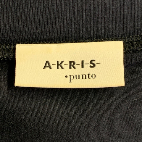 AKRIS PUNTO Size 14 Navy Modal Blend Collarless 1/4 Zip Pullover