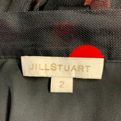 JIL STUART Size 2 Black Red Polyester Blend Polka Dot Bow Set
