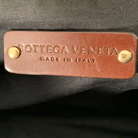 BOTTEGA VENETA Black Textured Coated Canvas Oversized Tote Handbag