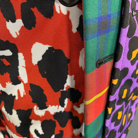 COMME des GARCONS HOMME PLUS F/W2020 Size M Black Multi Color Patchwork Wool Blend Coat