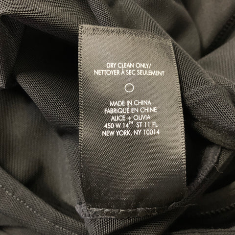 ALICE + OLIVIA Size S Black Nylon Blend Body suit Dress Top