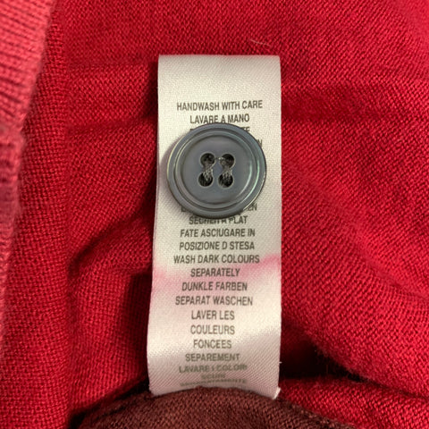 PS by PAUL SMITH Size L Red Burgundy Two Toned Cotton Silk Cashmere Cardigan