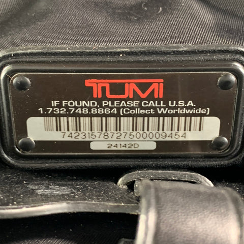 TUMI Black Nylon Leather Top Handles Duffle Bag