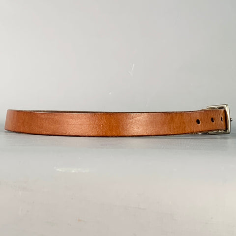 POLO by RALPH LAUREN Size 32 Brown Silver Leather Belt