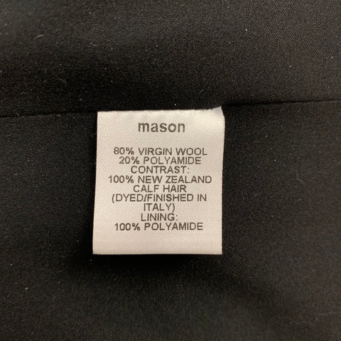Manteau zippé léopard en mélange de laine MASON, taille 8, noir et beige