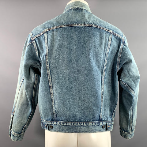 LEVI'S MADE & CRAFTED Size M Blue Light Blue Washed Cotton Trucker Jacket