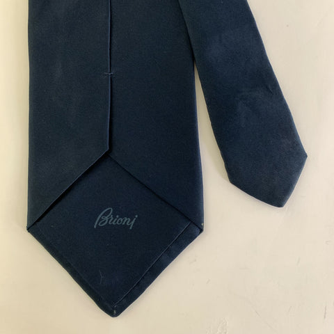BRIONI Navy Silk Tie