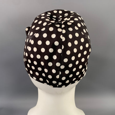 PLAN C Size S Black White Polka Dot  Hat
