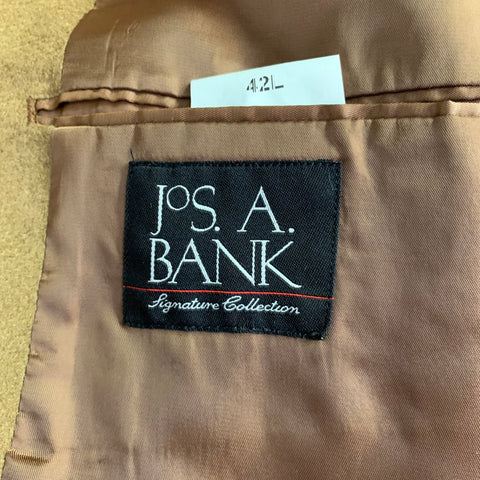 JoS. A. BANK Size 42 Tan Cashmere Single Breasted Coat