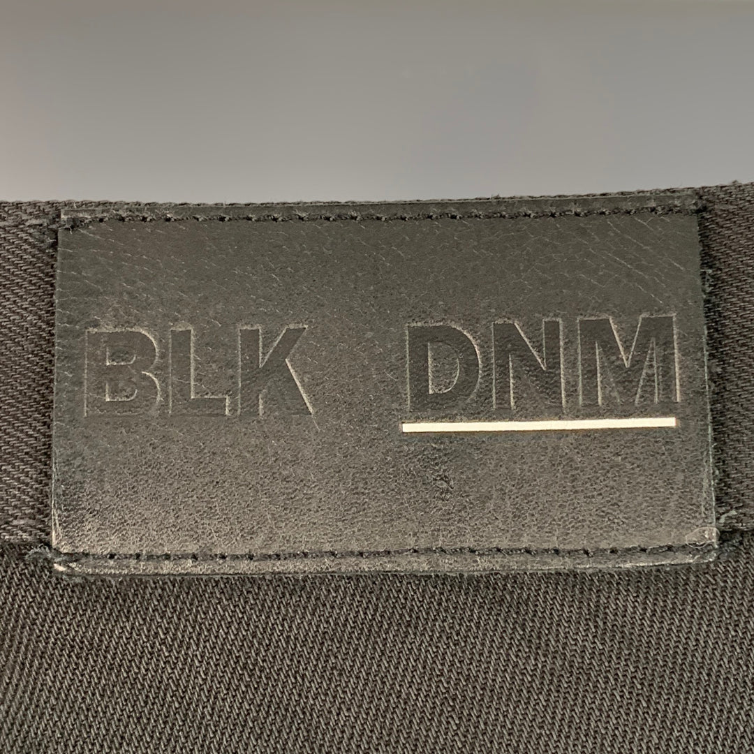 BLK DNM Size 28 Black Cotton Blend Twill Slim Tapered Jeans