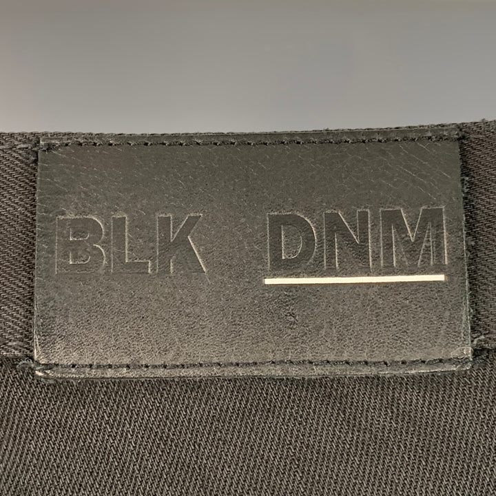 BLK DNM Size 28 Black Cotton Blend Twill Slim Tapered Jeans