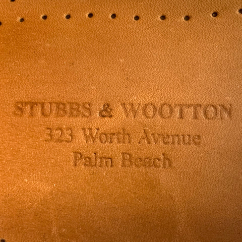 STUBBS & WOOTTON Size 11 Brown Suede Braided Trim Moccasin Loafers