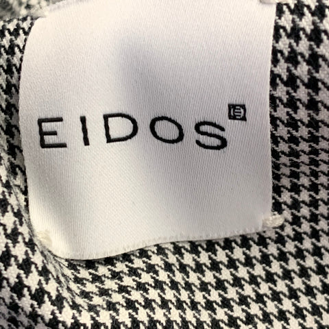 EIDOS Manteau boutonnage coton mélangé motif pied-de-poule noir et blanc taille 42