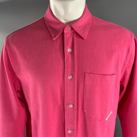 ALEXANDER WANG Size M Pink Cotton Button Up Long Sleeve Shirt