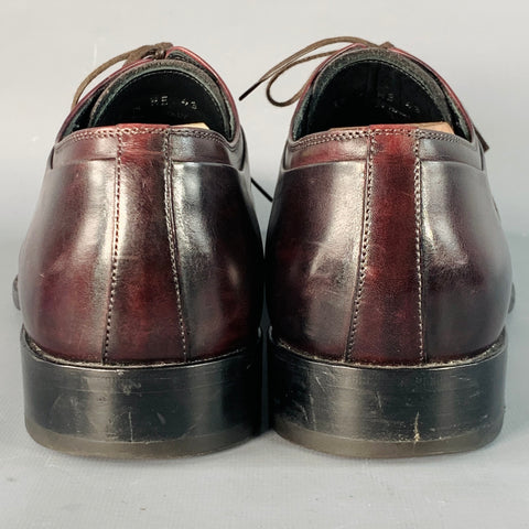 DIOR HOMME Size 10 Brown Leather Derby Lace-Up Shoes