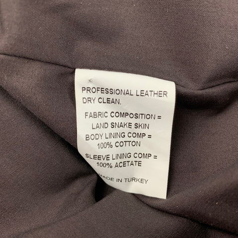 MULBERRY Taille 8 Veste boutonnée métallisée en cuir doré