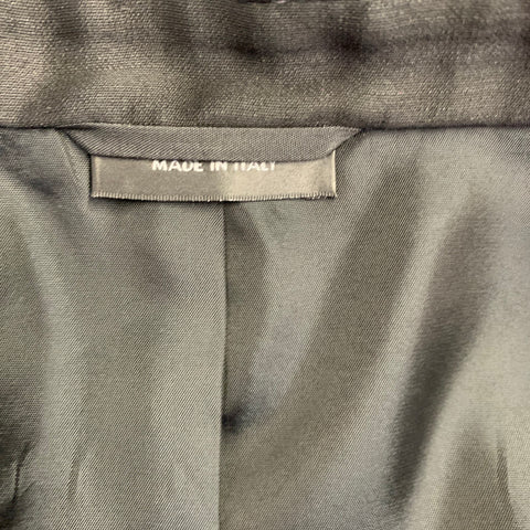 JIL SANDER Size 42 Black Wool Blend Notch Lapel Sport Coat