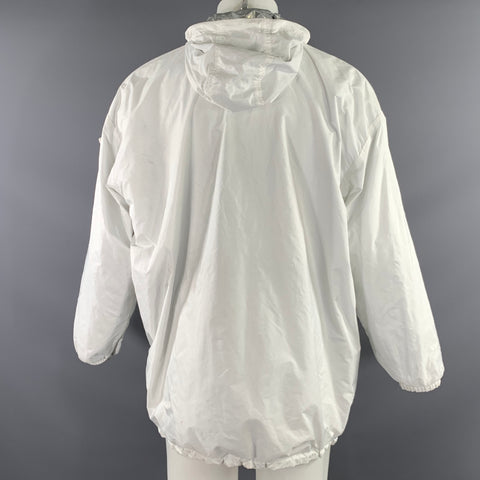 MONCLER Size M Silver Metallic Reversible Polyamide Zip Up Jacket
