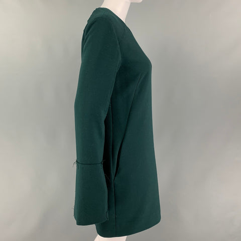 MISHA NONOO Taille 2 Robe à manches longues en mélange de polyester vert foncé